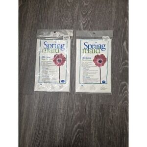 Vintage Spring Maid Pillowcase Protector White Cotton